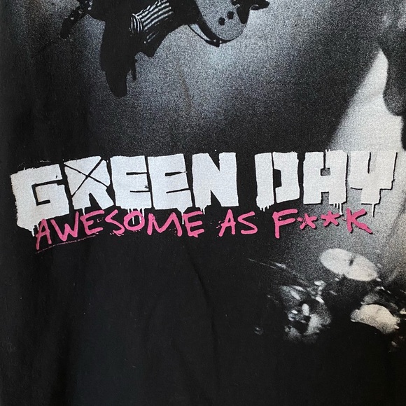 ❌SOLD❌ Rare find! NWOT Green Day Awesome as F**k Unisex Band Shirt - Picture 4 of 6